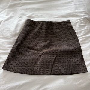 Aritzia/Wilfred Geometric Brown Mini Skirt